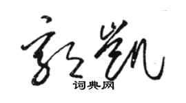 駱恆光郭凱草書個性簽名怎么寫