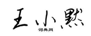 王正良王小默行書個性簽名怎么寫