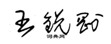 朱錫榮王銳剛草書個性簽名怎么寫