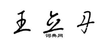 梁錦英王立丹草書個性簽名怎么寫