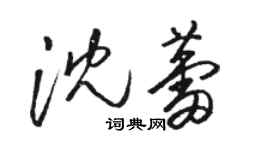 駱恆光沈蕾草書個性簽名怎么寫