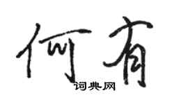 駱恆光何有行書個性簽名怎么寫