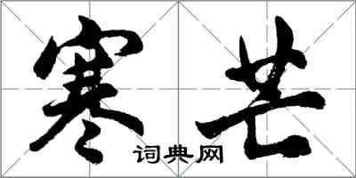 胡問遂寒芒行書怎么寫