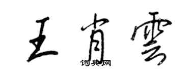 王正良王肖雲行書個性簽名怎么寫