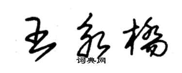 朱錫榮王永橋草書個性簽名怎么寫