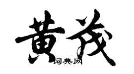 胡問遂黃茂行書個性簽名怎么寫