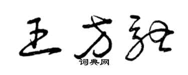 曾慶福王方馳草書個性簽名怎么寫