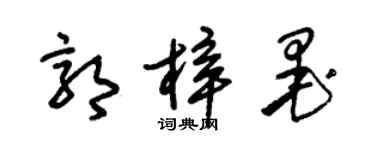 朱錫榮郭梓墨草書個性簽名怎么寫