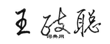 駱恆光王政聰行書個性簽名怎么寫