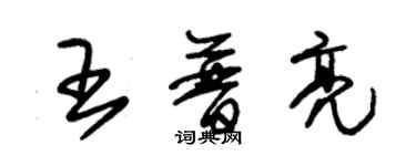 朱錫榮王普亮草書個性簽名怎么寫