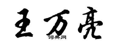 胡問遂王萬亮行書個性簽名怎么寫