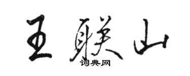 駱恆光王聯山行書個性簽名怎么寫