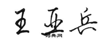 駱恆光王亞兵行書個性簽名怎么寫