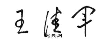 駱恆光王佳軍草書個性簽名怎么寫