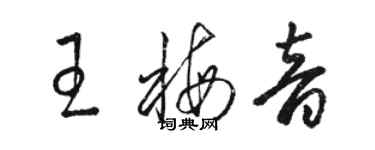 駱恆光王梅音草書個性簽名怎么寫