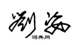 朱錫榮劉姿草書個性簽名怎么寫