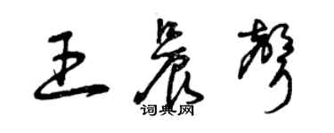 曾慶福王晨聲草書個性簽名怎么寫