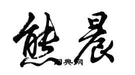 胡問遂熊晨行書個性簽名怎么寫