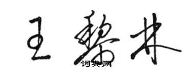 駱恆光王黎林草書個性簽名怎么寫