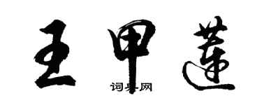 胡問遂王甲蓮行書個性簽名怎么寫