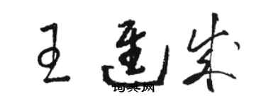 駱恆光王進成草書個性簽名怎么寫