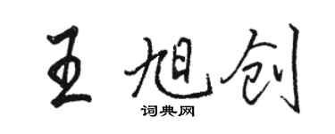 駱恆光王旭創行書個性簽名怎么寫