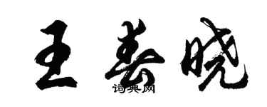 胡問遂王春曉行書個性簽名怎么寫