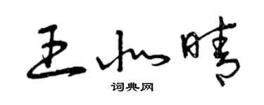 曾慶福王北晴草書個性簽名怎么寫