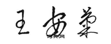 駱恆光王安菊草書個性簽名怎么寫