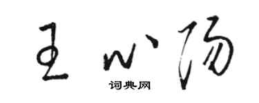 駱恆光王心陽草書個性簽名怎么寫