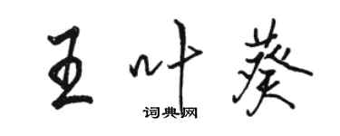 駱恆光王葉葵行書個性簽名怎么寫