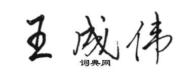 駱恆光王成偉行書個性簽名怎么寫