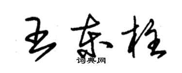 朱錫榮王東柱草書個性簽名怎么寫