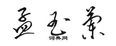 駱恆光孟玉蘭草書個性簽名怎么寫