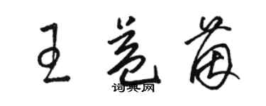 駱恆光王益茵草書個性簽名怎么寫