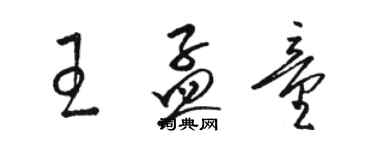 駱恆光王孟童草書個性簽名怎么寫