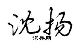 曾慶福沈揚行書個性簽名怎么寫