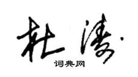 朱錫榮杜濤草書個性簽名怎么寫