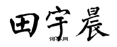 翁闓運田宇晨楷書個性簽名怎么寫