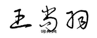 曾慶福王尚羽草書個性簽名怎么寫