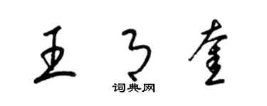 梁錦英王月奎草書個性簽名怎么寫