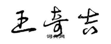 曾慶福王奇吉草書個性簽名怎么寫