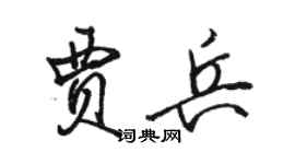 駱恆光賈兵行書個性簽名怎么寫