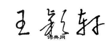 駱恆光王穎軒草書個性簽名怎么寫