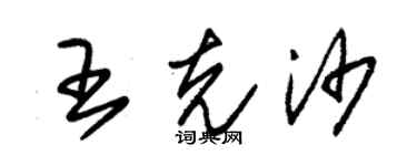 朱錫榮王克沙草書個性簽名怎么寫