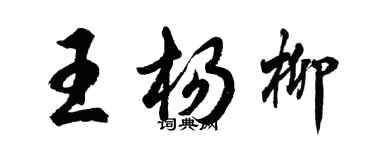 胡問遂王楊柳行書個性簽名怎么寫