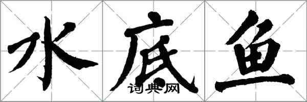 翁闓運水底魚楷書怎么寫