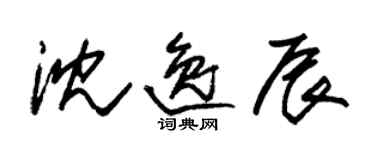 朱錫榮沈逸辰草書個性簽名怎么寫