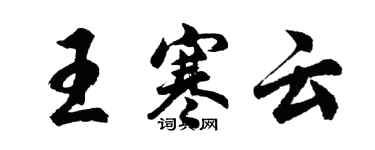 胡問遂王寒雲行書個性簽名怎么寫