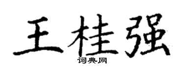 丁謙王桂強楷書個性簽名怎么寫